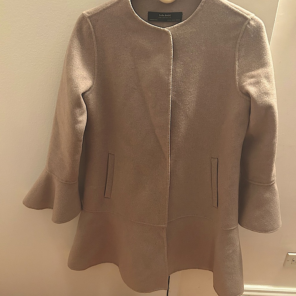 Zara peplum style pea coat